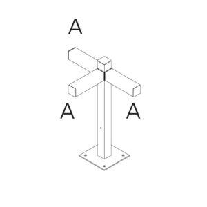 AR T4505D30 Walking - stojna 600 - 3x180° hlavy - A 60h - ARTEMIDE