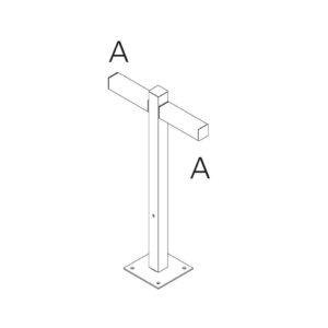 AR T4506C30 Walking - stojna 900 - 2x180° hlavy - A 90h - ARTEMIDE