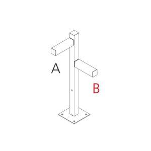 AR T4506F30 Walking - stojna 900 - 2x90° hlavy - A 90h + B 60h - ARTEMIDE