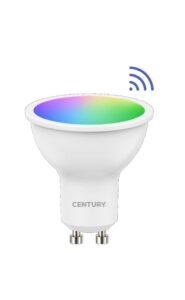 CEN GUSMA120-061000 LED SMART WIFI GU10 120d 6W CCT RGB/2700-6500K 120d DIM Tuya WiFi - CENTURY