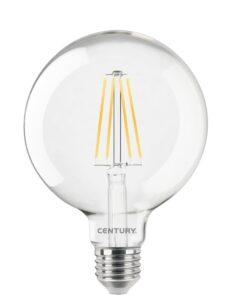 CEN ING95-082740 LED FILAMENT GLOBE 95mm ČIRÁ 8W E27 4000K 1055Lm 360d 95x140mm IP20  - CENTURY