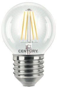 CEN INH1G-062727 LED FILAMENT MINI GLOBE ČIRÁ 6W E27 2700K 806Lm 360d 45x72mm IP20 - CENTURY