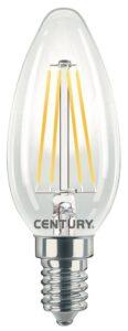 CEN INM1-061427 LED FILAMENT SVÍČKA ČIRÁ 6W E14 2700K 806Lm 360d 35x98mm IP20  - CENTURY