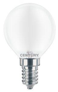 CEN INSH1G-041460 LED FILAMENT MINI GLOBE SATEN 4W E14 6000K 470Lm 360d 45x80mm IP20  - CENTURY