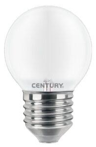 CEN INSH1G-042740 LED FILAMENT MINI GLOBE SATEN 4W E27 4000K 470Lm 360d 45x72mm IP20  - CENTURY