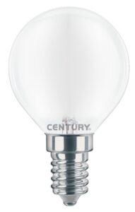 CEN INSH1G-061440 LED FILAMENT MINI GLOBE SATEN 6W E14 4000K 806Lm 360d 45x80mm IP20  - CENTURY