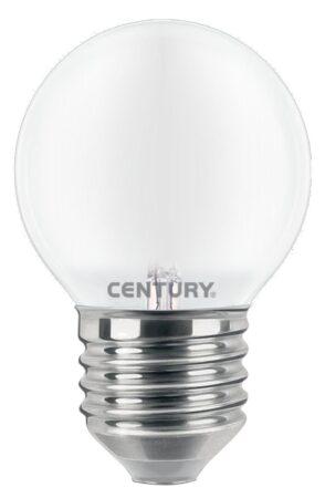 CEN INSH1G-062760 LED FILAMENT MINI GLOBE SATEN 6W E27 6000K 806Lm 360d 45x72mm IP20  - CENTURY