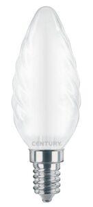 CEN INSTOR-041430 LED FILAMENT SVÍČKA TWIST SATÉN 4W E14 3000K 470Lm 360d 35x97mm IP20  - CENTURY