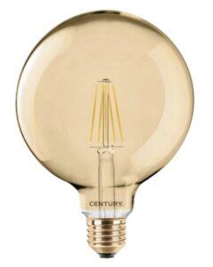 CEN INVG125-082722 LED FILAMENT GLOBE 125mm EPOCA 8W E27 2200K 630Lm 360d 125x174mm IP20  - CENTURY