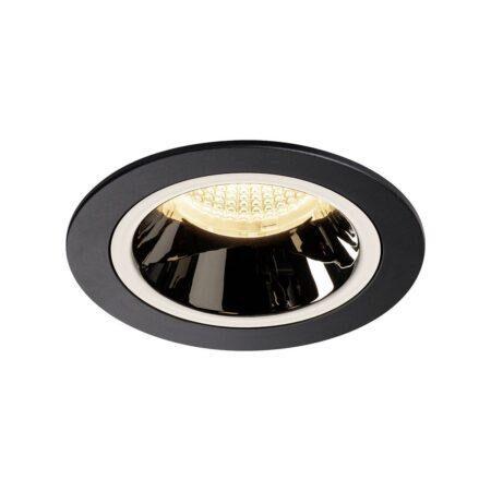 LA 1003867 NUMINOS® DL M vnitřní LED zápustné stropní svítidlo černá/chrom 3000 K 20° včetně listových pružin - BIG WHITE (SLV)