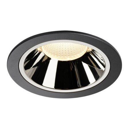 LA 1004017 NUMINOS® DL XL vnitřní LED zápustné stropní svítidlo černá/chrom 3000 K 55° - BIG WHITE (SLV)