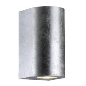 NOR 49721031 Venkovní nástěnné svítidlo Canto Maxi 2 2x28W GU10 galvanizovaná ocel čirá - NORDLUX