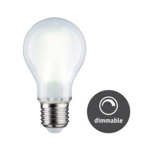 P 28816 LED Filament žárovka bílá/mat 9W E27 denní bílá stmívatelné - PAULMANN