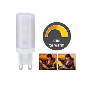 P 28819 LED žárovka 4W G9 teplá bílá dim to warm - PAULMANN