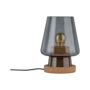 P 79736 Stolní lampa Iben 1-ramenné kouřové sklo/korek 797.36 - PAULMANN